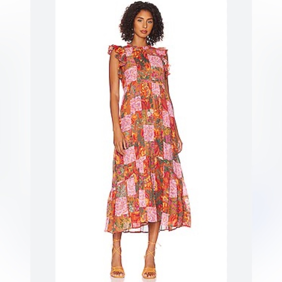 Banjanan Dresses & Skirts - Banjanan Hannah Midi Dress in Patchwork Design New with Tag Sz M B23